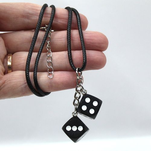 Lucky Black Dice Necklace
